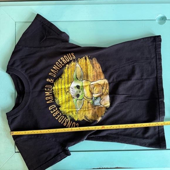 Star Wars Yoda Black and Yellow Short Sleeve Tee Women’s S - Picture 5 of 6